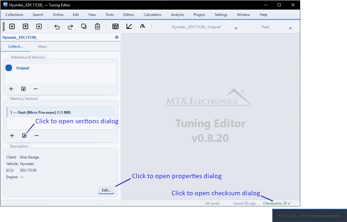 The checksum view